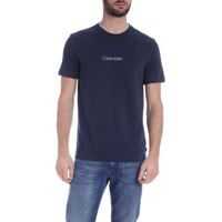Tricouri Calvin Klein Contrasting Logo Print T-Shirt In Blue