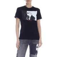 Tricouri Karl Legend Colorblock T-Shirt In Black Femei