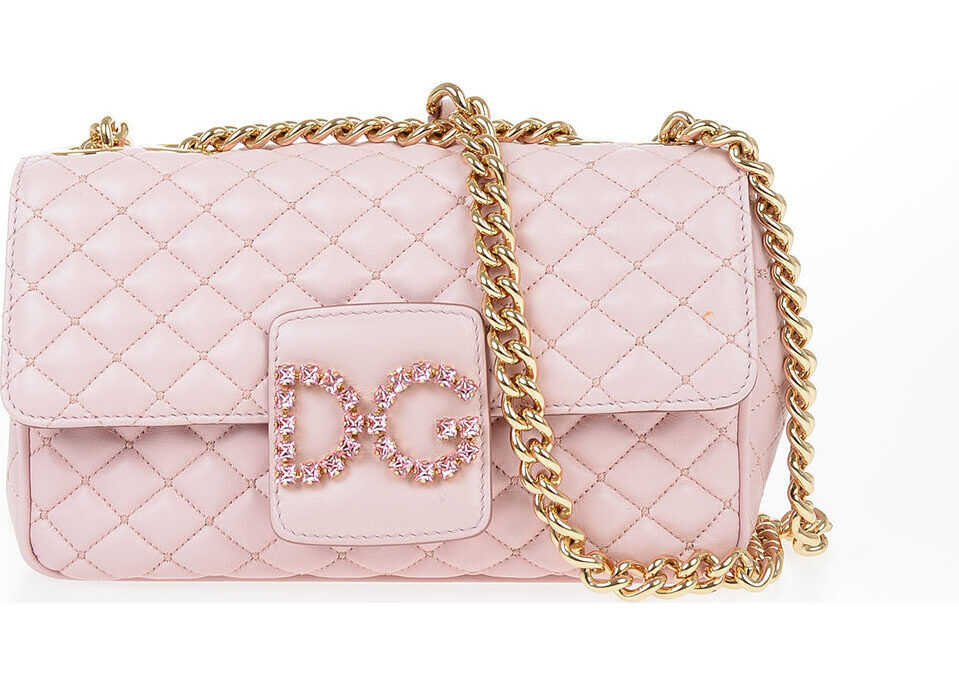 Dolce & Gabbana Quilted Leather DG MILLENNIALS Shoulder Bag PINK