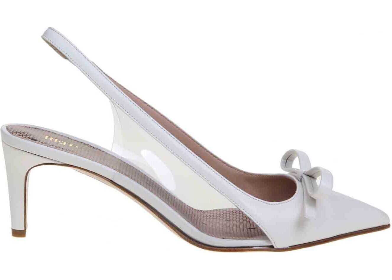 RED VALENTINO Sandie Slingbacks In Milk Colored Leather White