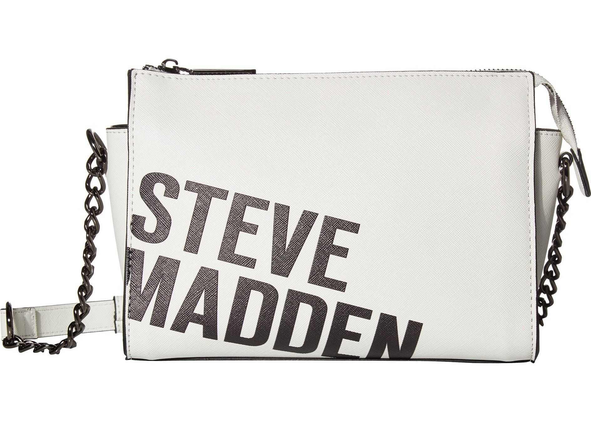 Steve Madden Blexi Logo Crossbody White/Black