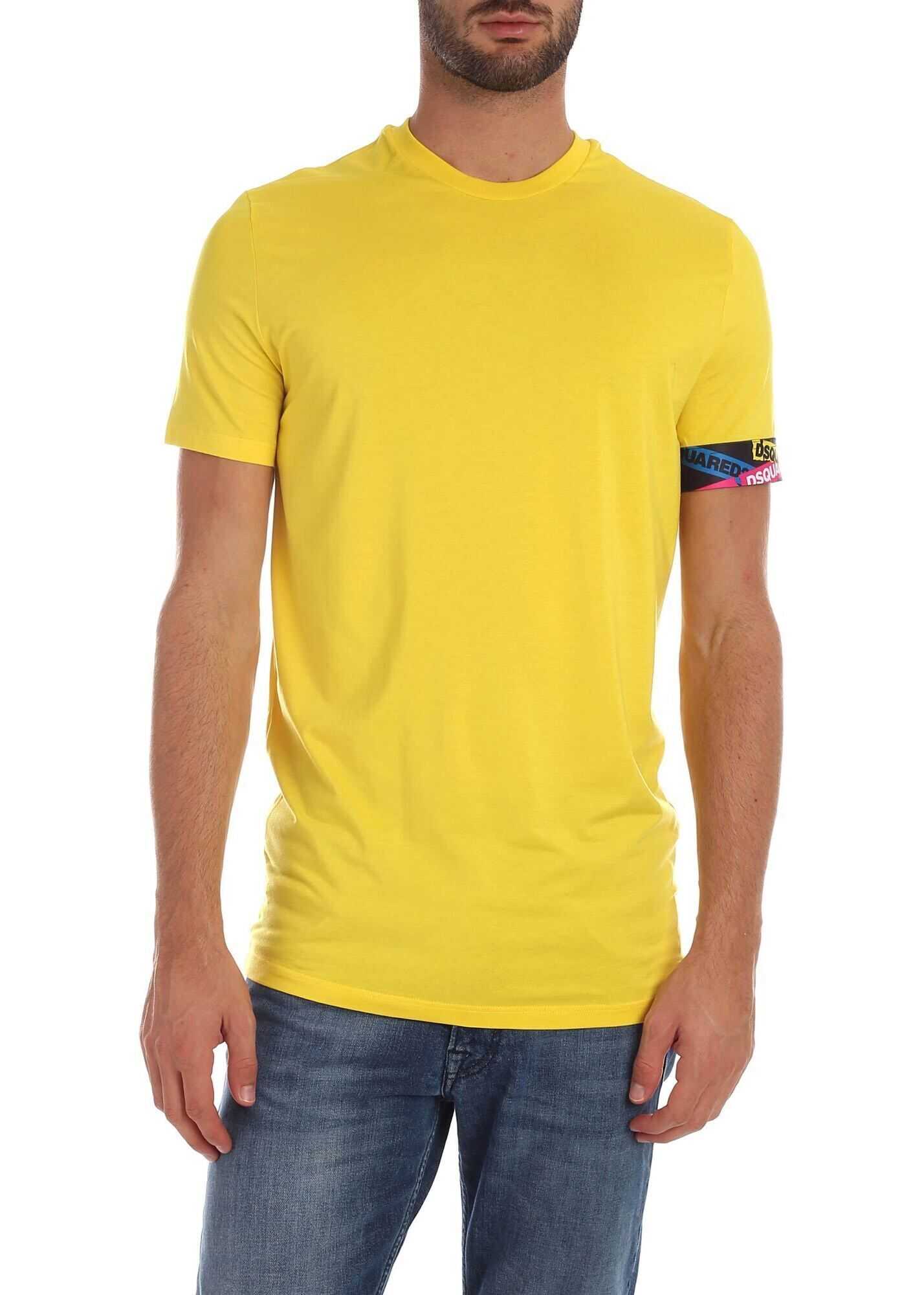 DSQUARED2 Yellow T-Shirt With Branded Elastic Band* Yellow