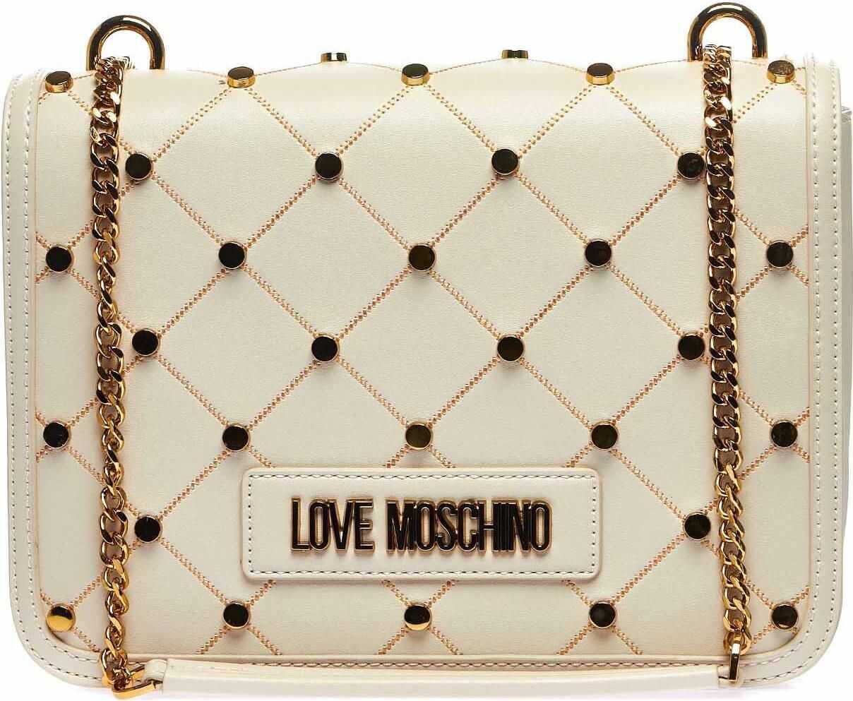 LOVE Moschino Shoulder bag with studs Beige