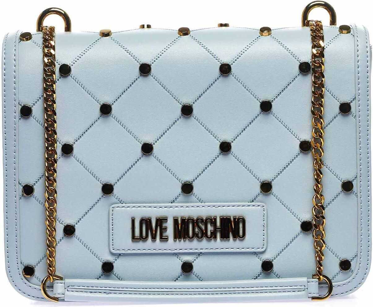 LOVE Moschino Shoulder bag with studs Blue