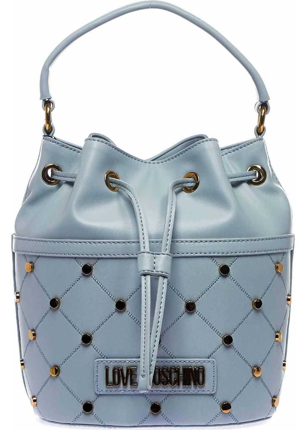 LOVE Moschino Bag with studs Blue