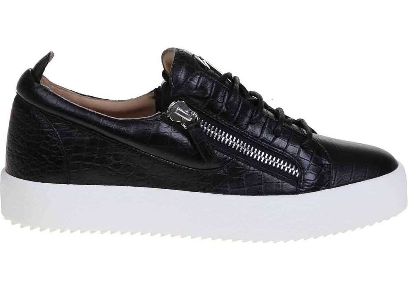 Giuseppe Zanotti May Sneakers In Black Leather Black