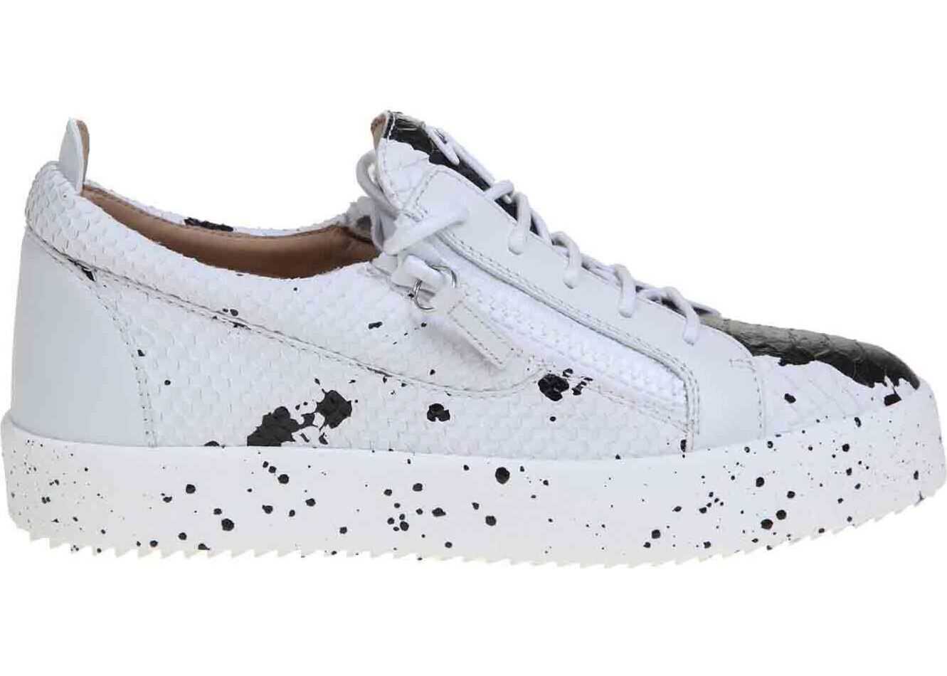 Giuseppe Zanotti May Sneakers In White With Black Spots White