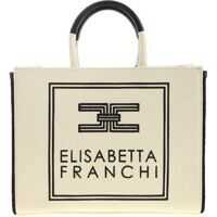 Genti de mana Canvas Handbag In Cream Color Femei