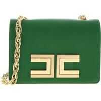 Genti tip postas Gold Logo Bag In Green Femei