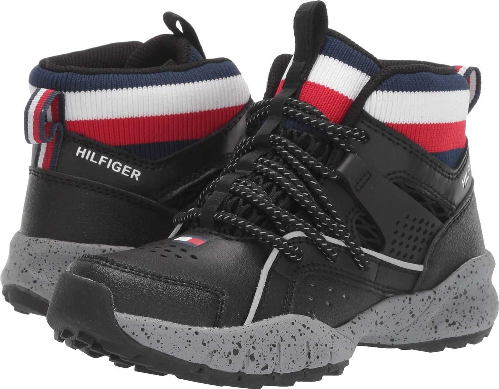Tommy Hilfiger Kids Trail Mid (Little Kid/Big Kid) Black/Global Stripe