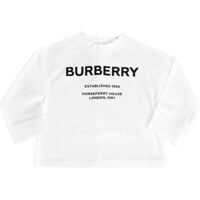 Tricouri Burberry White T-Shirt With Horseferry Print*