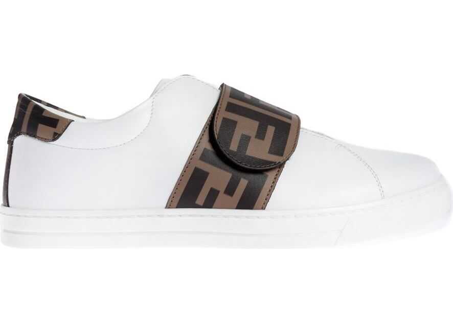 Fendi White Unisex Sneakers With Ff Details White