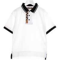 Tricouri Polo Burberry White Polo Shirt With Contrasting Edges