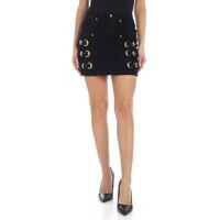 Fuste scurte Mini-Skirt In Black With Golden Details Femei