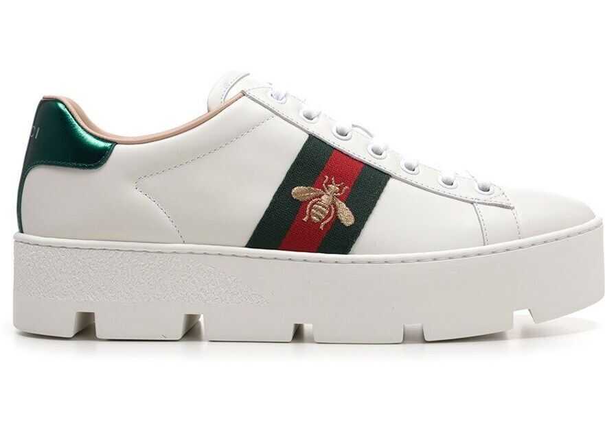 Gucci 577573Dope09064 Leather Sneakers WHITE