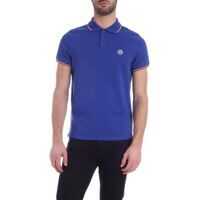Tricouri Polo Logo Patch Polo Shirt In Electric Blue Barbati
