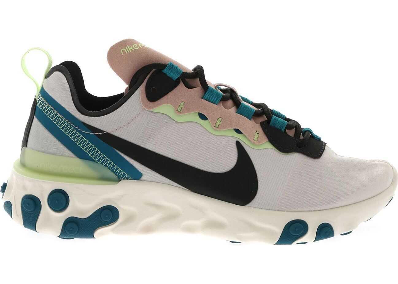 Nike React Element 55 Sneakers In White White