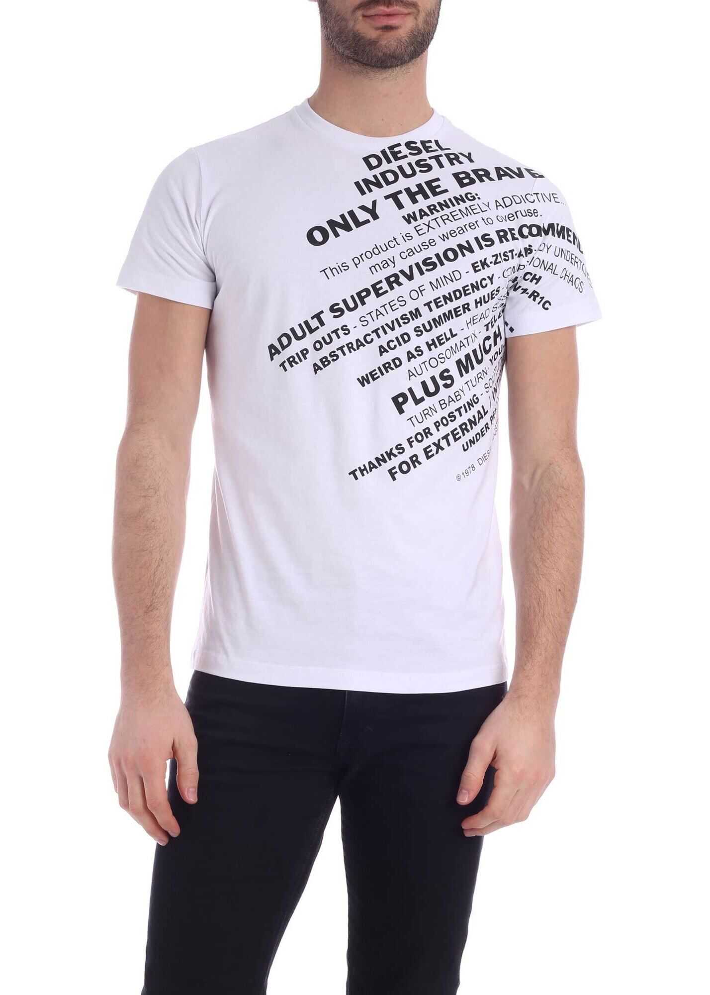 Diesel Diego S3 T-Shirt In White White
