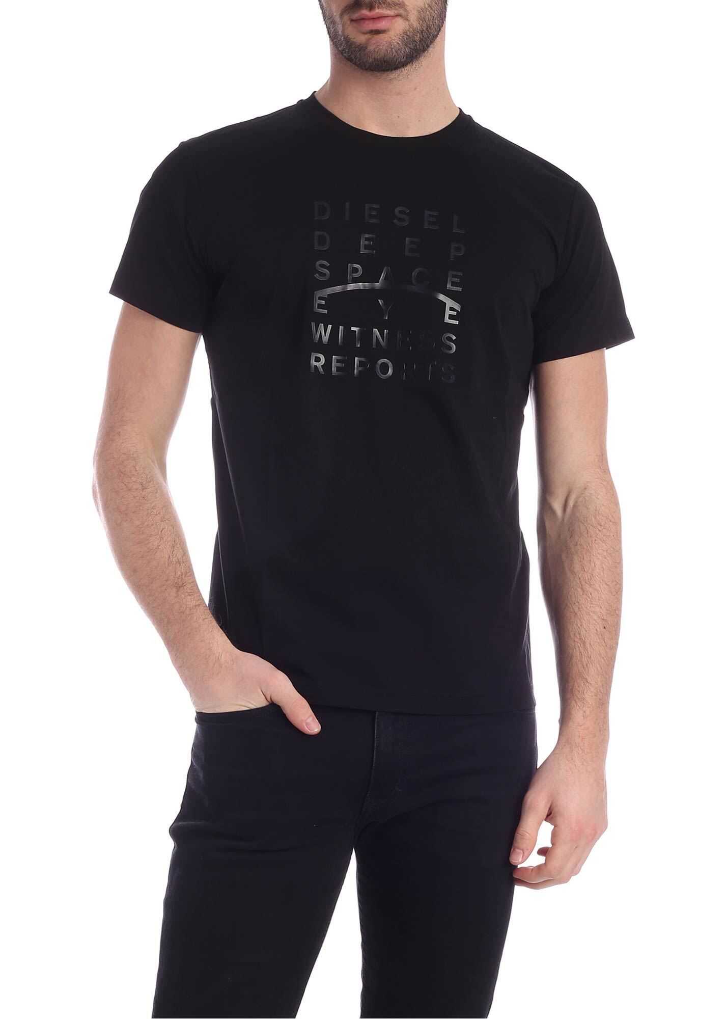 Diesel Diego J8 T-Shirt In Black Black