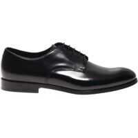 Pantofi eleganti Derby Shoes In Black Brushed Leather Barbati