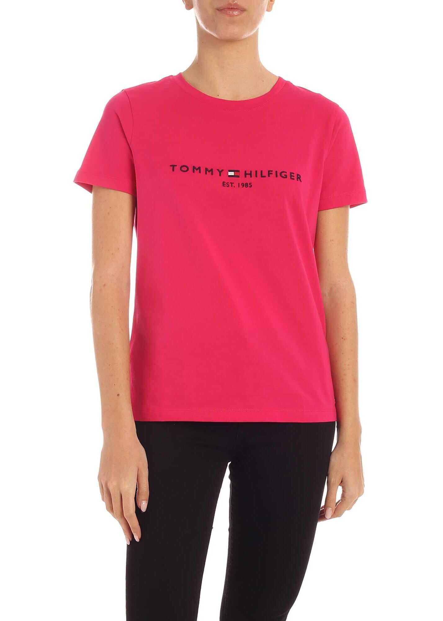 Tommy Hilfiger Bright Jewel T-Shirt In Fuchsia Fuchsia
