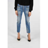 Blugi drepti Stonewashed Jeans MEDIUM WAIST CROPPED TWIGGY 14 cm Femei