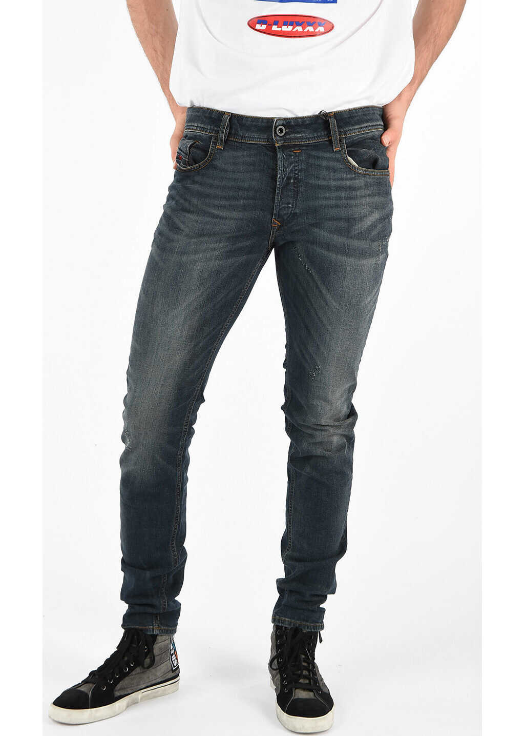 Diesel 16cm Stretch Denim SLEENKER L.32 Jeans BLUE