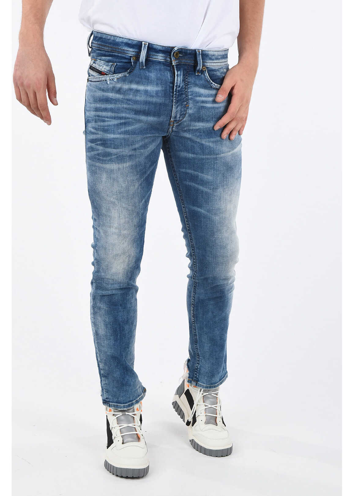 Diesel 16cm Stone Washed THOMMER-T Jogg Jeans BLUE