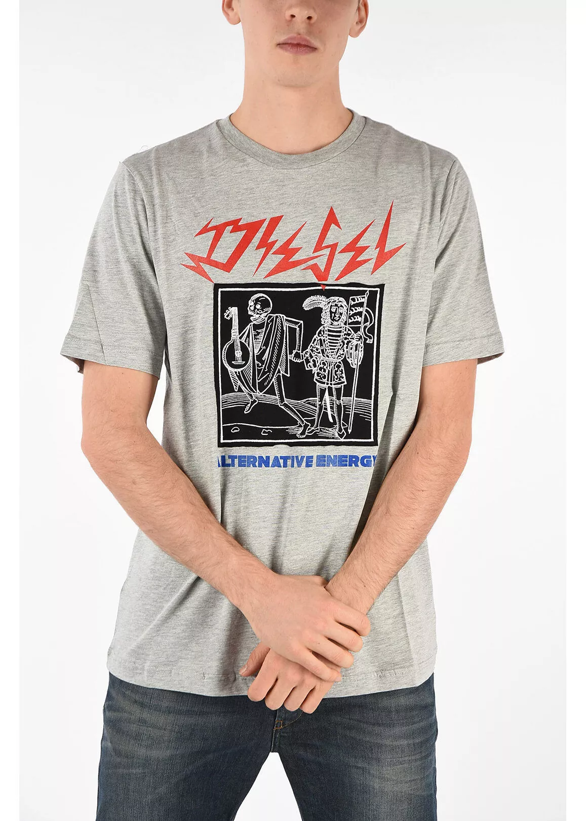 Diesel Printed T-JUST-XP T-shirt GRAY