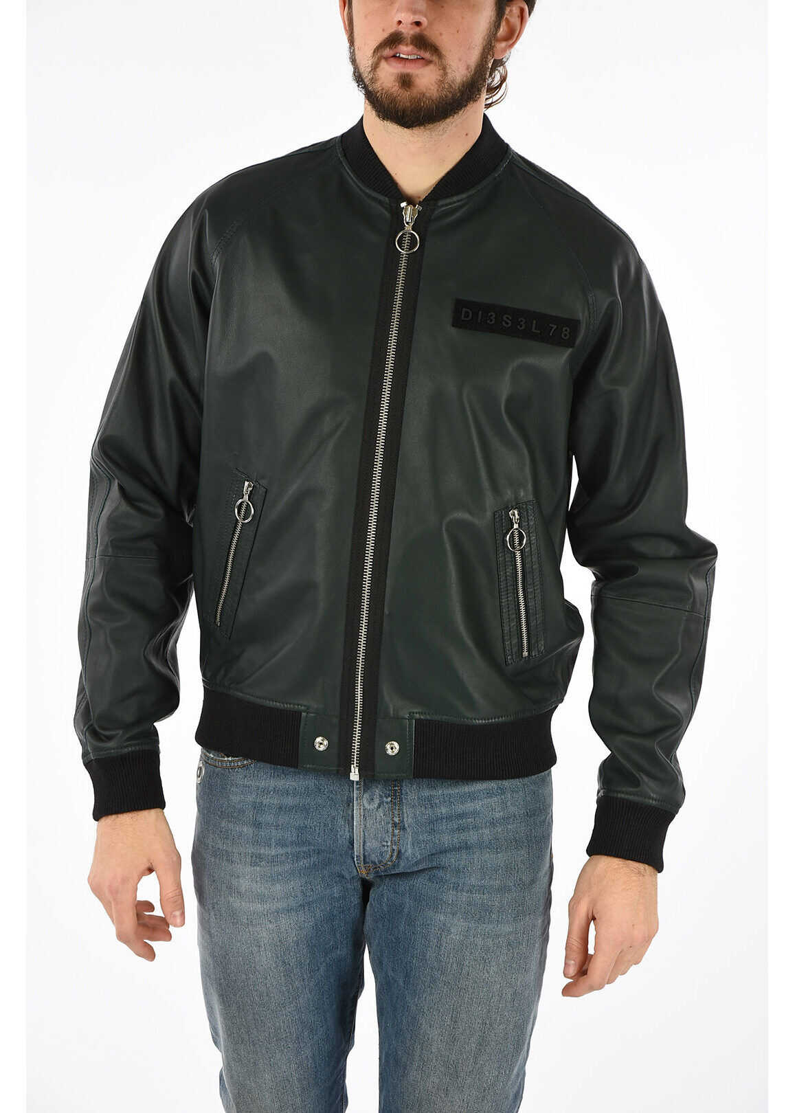 Diesel Leather L-PINS-A Bomber GREEN