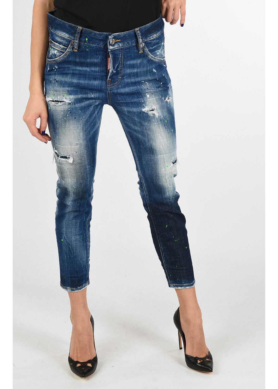Blug DSQUARED2 13cm Printed Jeans BLUE