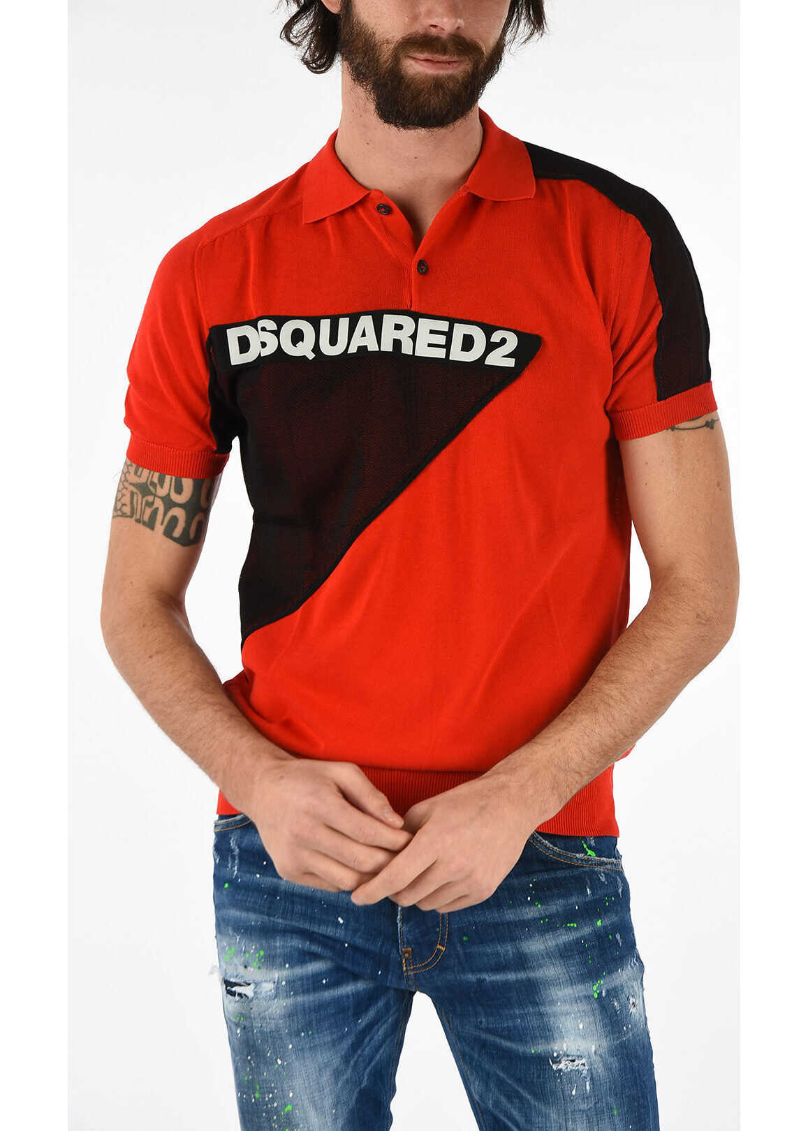DSQUARED2 Knitted Polo MULTICOLOR