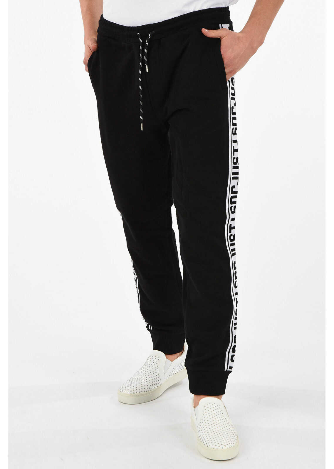 Just Cavalli Jogger with Lateral Stripe BLACK
