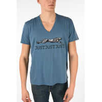 Tricouri Ghepard Embroidered V-neck T-shirt Barbati