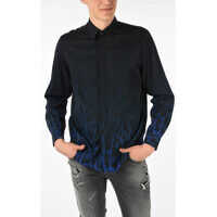 Camasi casual Animal Printed Hidden Closure Shirt Barbati