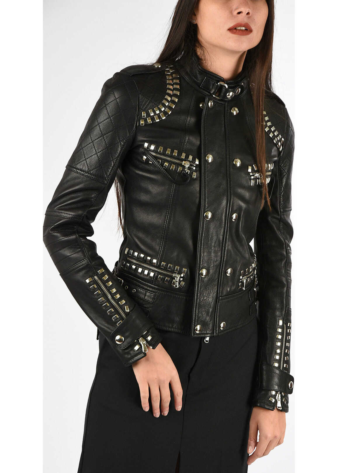 Diesel BLACK GOLD Studded LAZUS Jacket BLACK