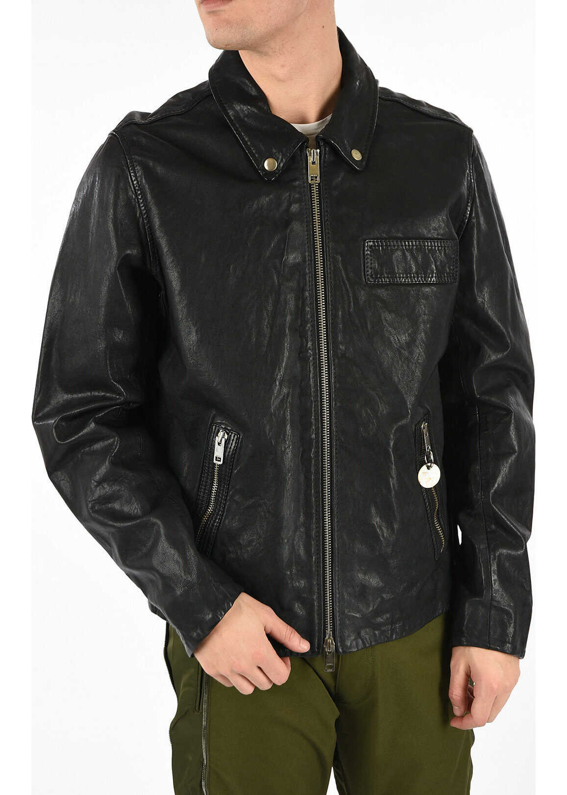 Diesel Leather L-GIOTA Jacket BLACK