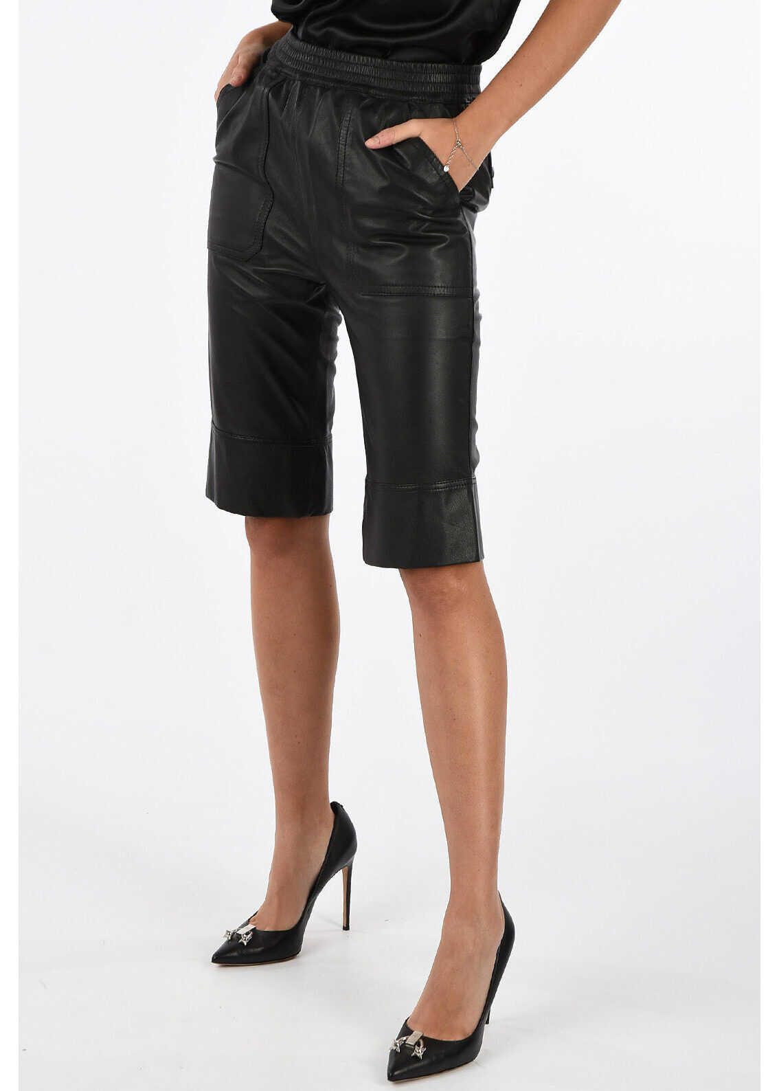 BLACK GOLD Leather PERMUDA Shorts