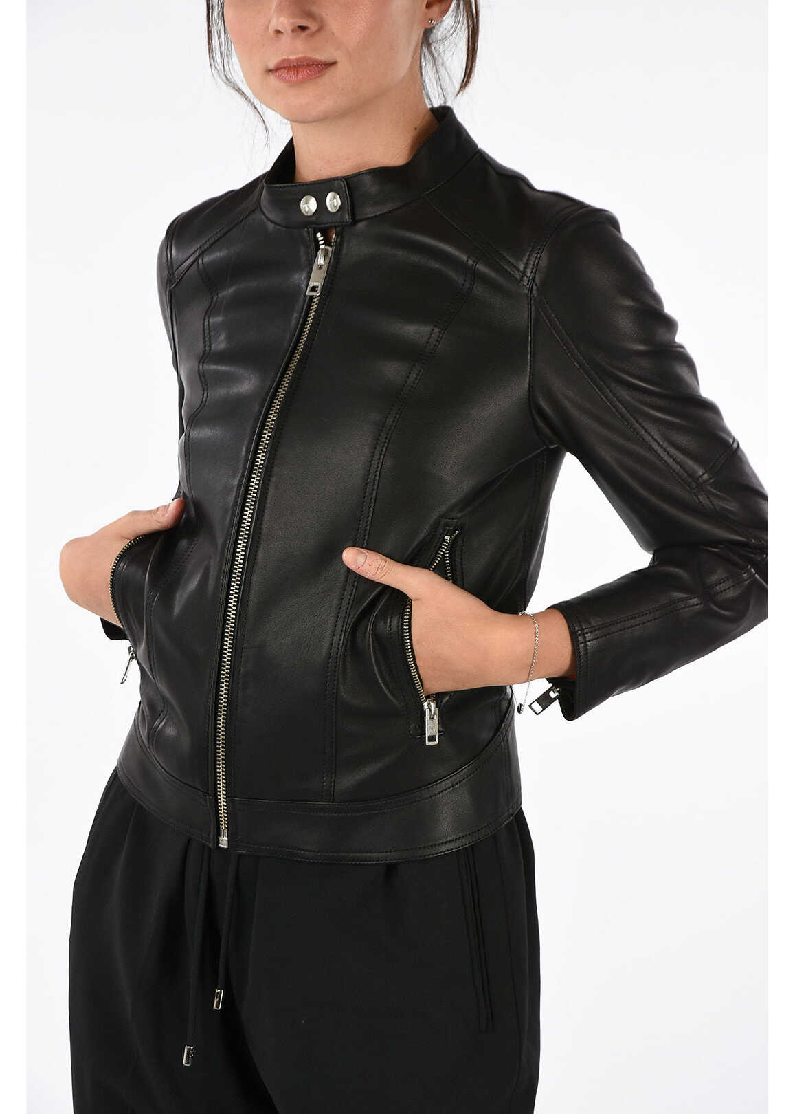Diesel Leather R-LORY Jacket BLACK