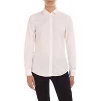 Camasi casual Logo Embroidery Shirt In White Femei