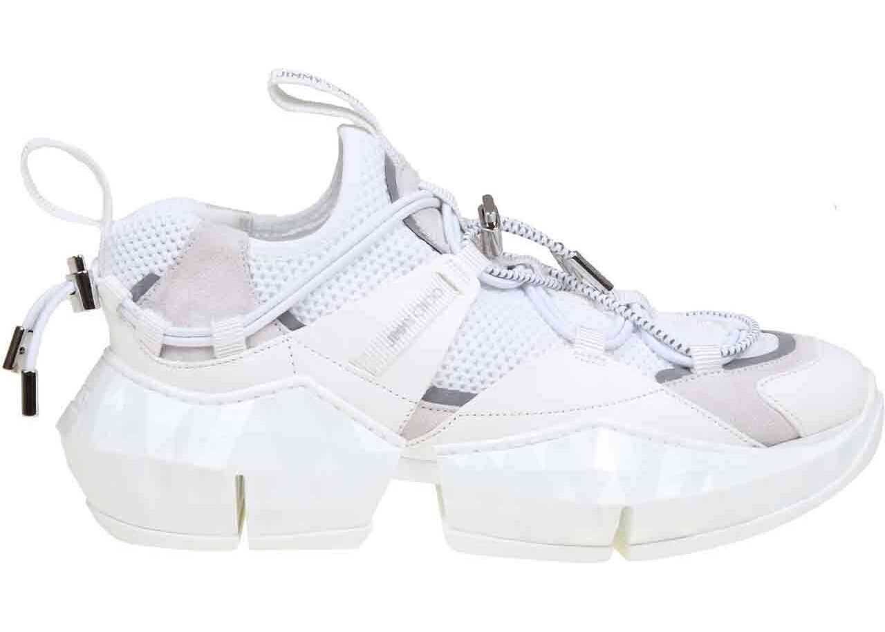 Jimmy Choo Diamond Trail F Sneakers In Optical White White