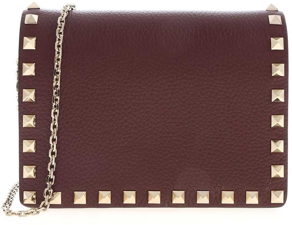 Valentino Garavani Rockstud Mini Bag In Wine Color Purple