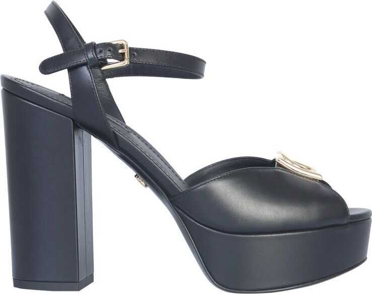 Dolce & Gabbana Leather Sandals BLACK