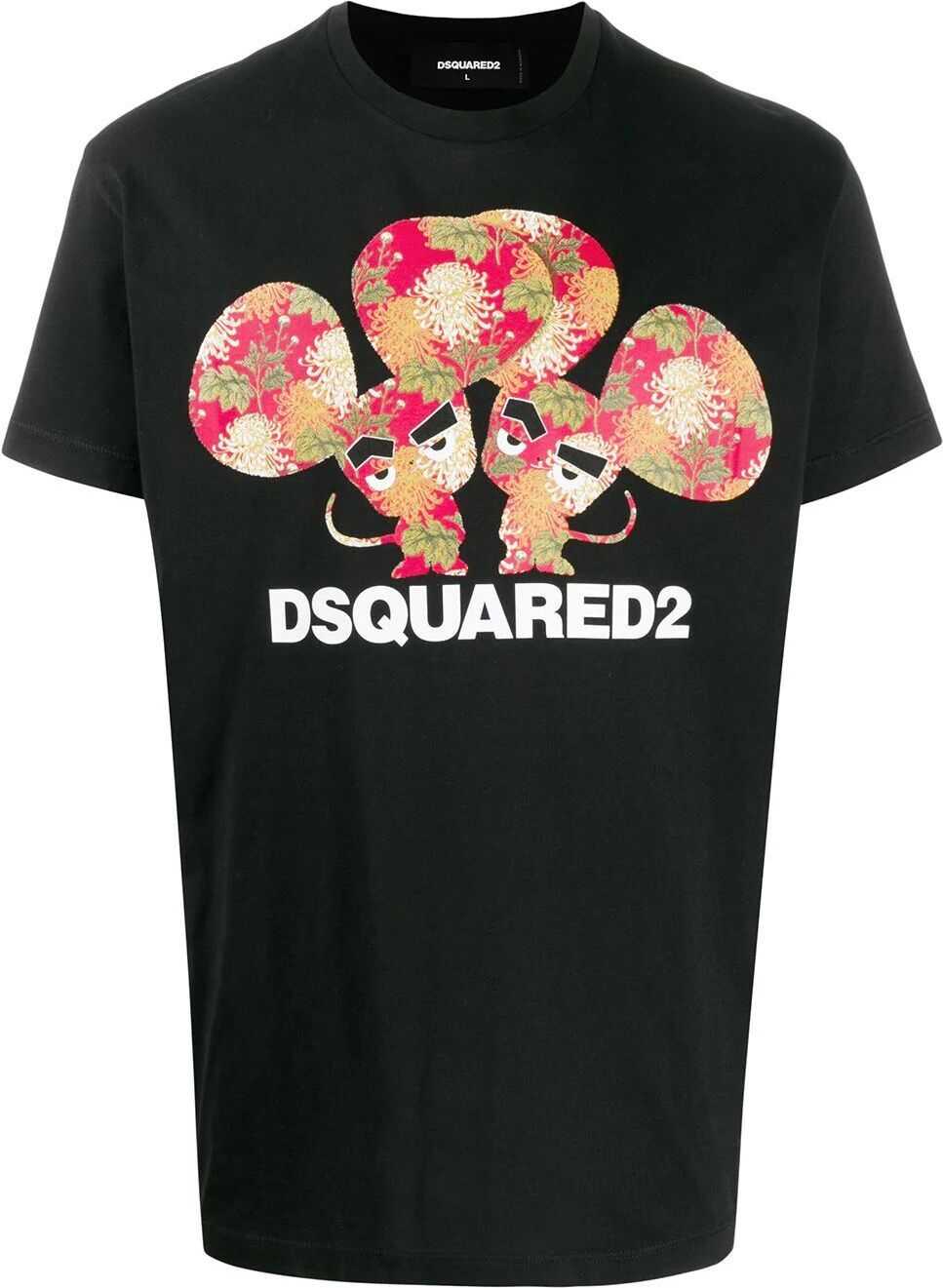 DSQUARED2 Cotton T-Shirt BLACK