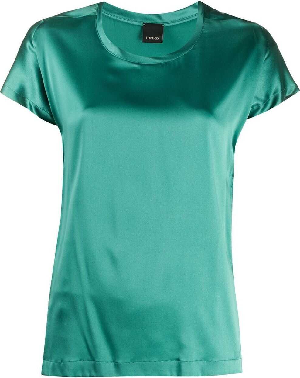 Pinko Silk T-Shirt GREEN