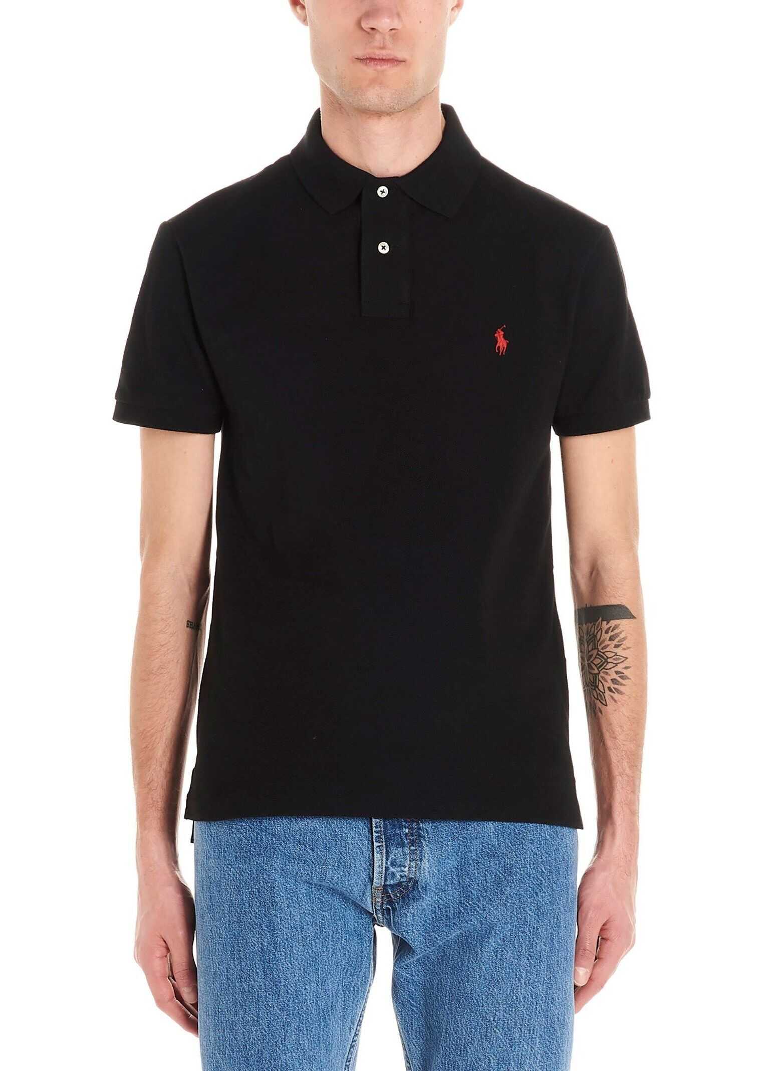 Ralph Lauren Cotton Polo Shirt BLACK