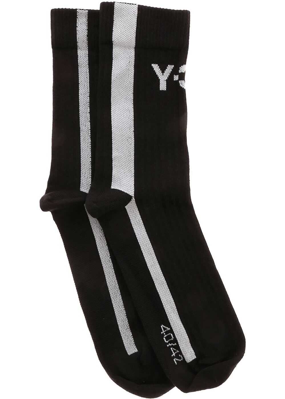 Y-3 Y-3 Logo Socks In Black Black
