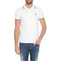 Tricouri Polo Moncler Logo Patch Polo Shirt In White