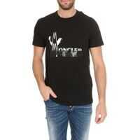 Tricouri Moncler T-Shirt In Black With Logo Print