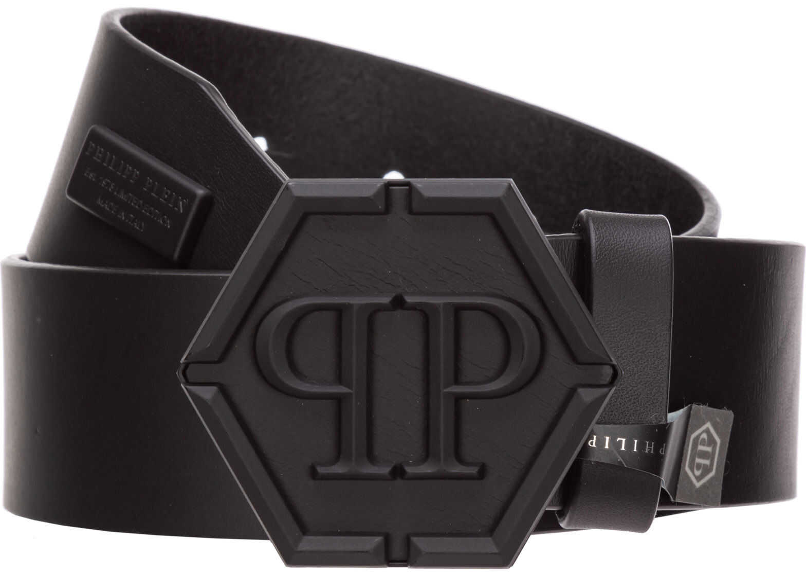 Philipp Plein Leather Belt Black